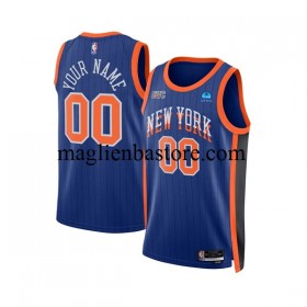Maglia NBA New York Knicks Personalizzate Nike 2023-2024 City Edition Blu Swingman - Uomo